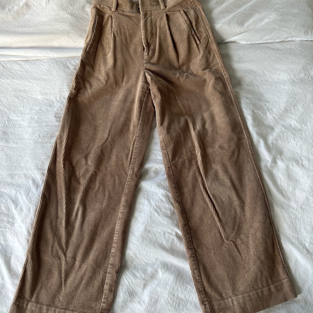 Women’s Brown Corduroy Wide-Leg Pants